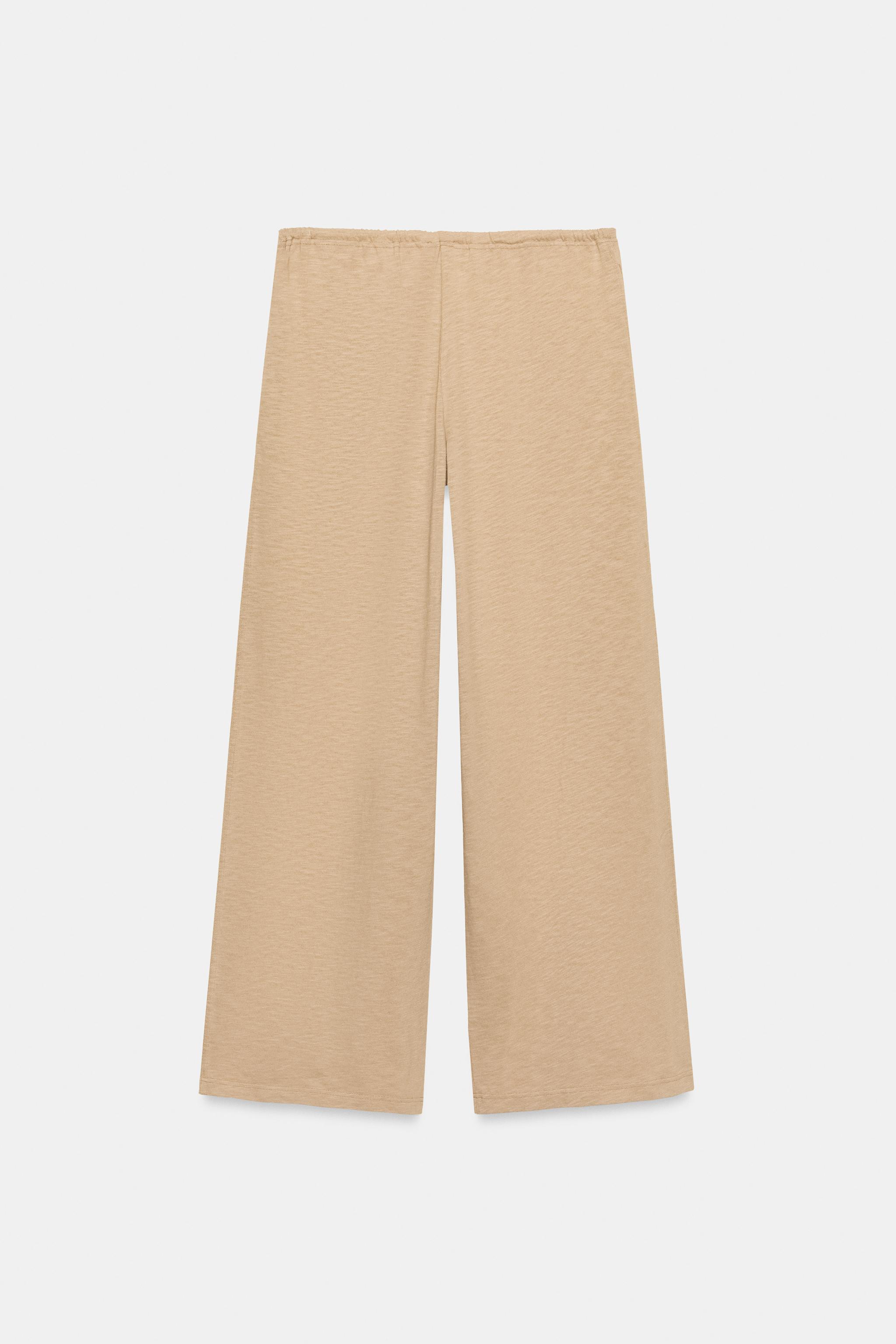 STRAIGHT LEG COTTON PANTS